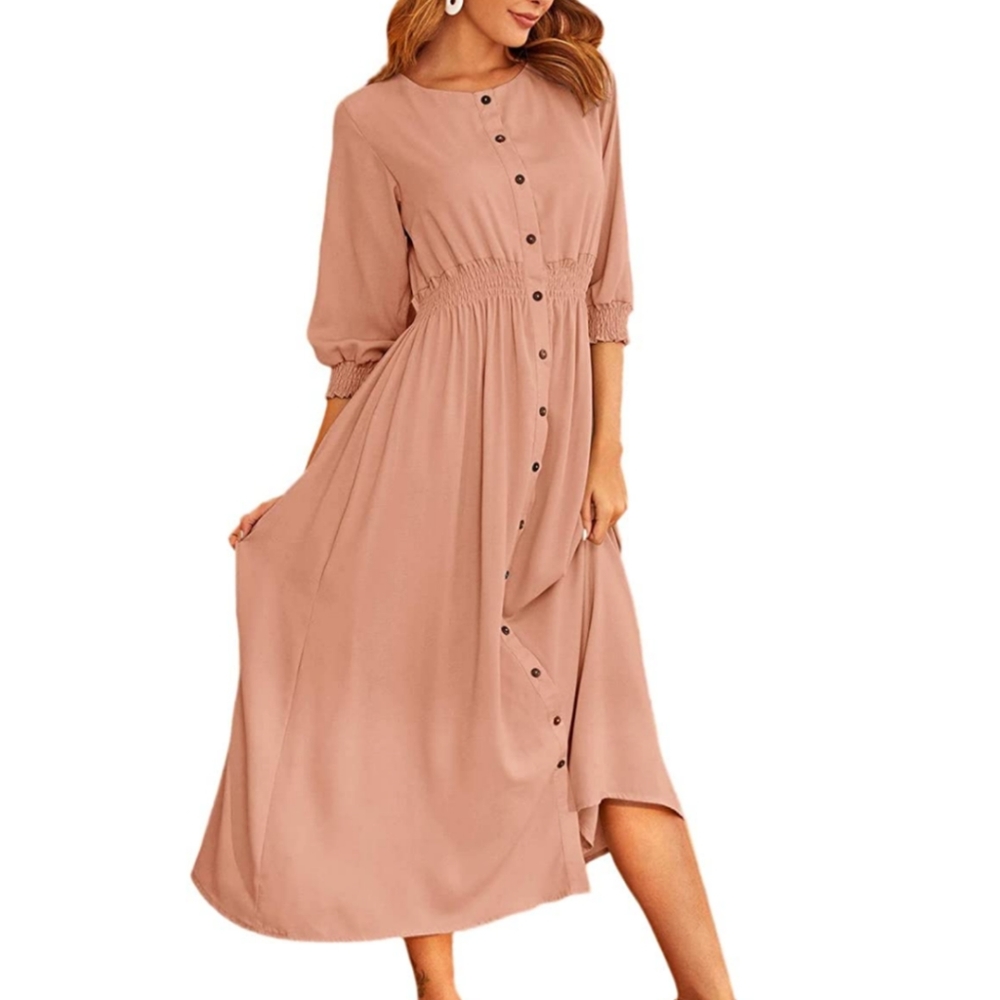 Women's Fit and Flare Long Dress